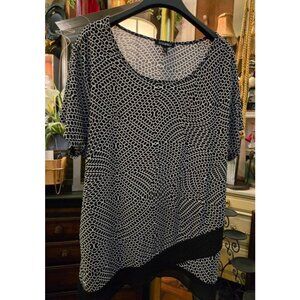 WT#1091 Women's 3X Ros & Ali Short Sleeve Tunic Pullover